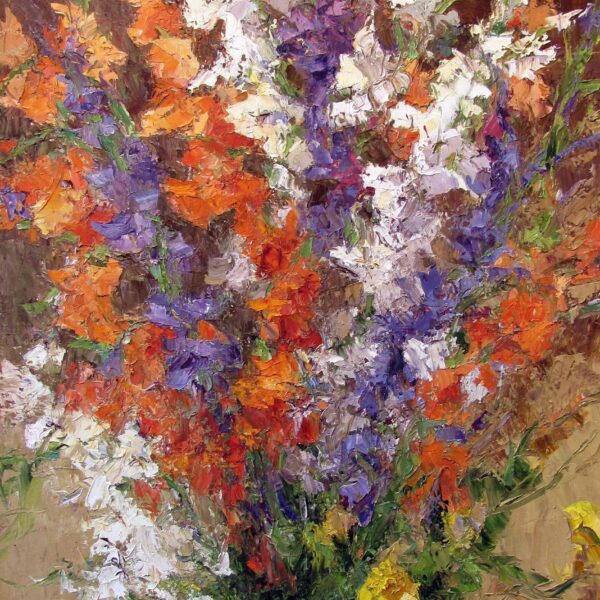 Fall Bouquet (Gladiolas) by Diane Ainsworth — Oil on Canvas — JG Art Gallery