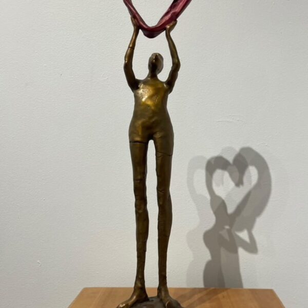 What the World Needs Now by Lorri Acott — Bronze sculpture with mixed media — JG Art Gallery