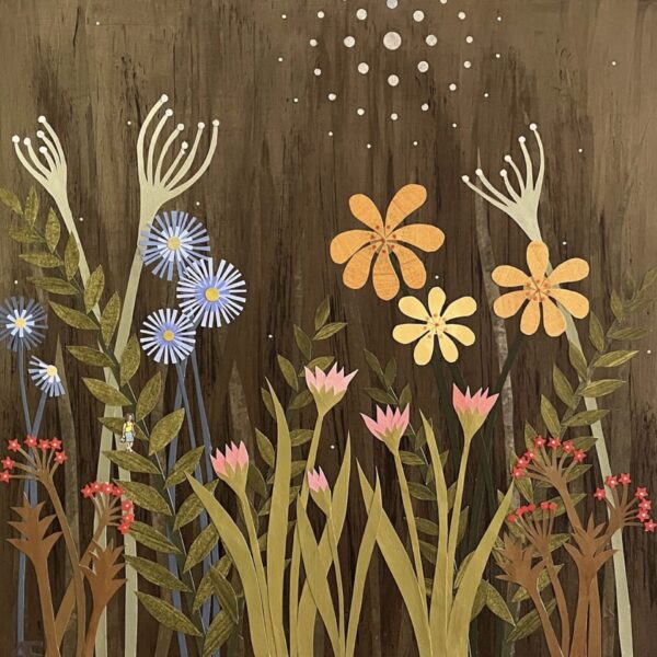 Autumnal Blooms by Amy Ferron — Acrylic on Wood — JG Art Gallery