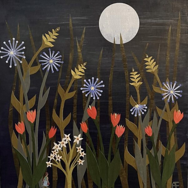 Walking By Moonlight by Amy Ferron — Acrylic on Canvas — JG Art Gallery