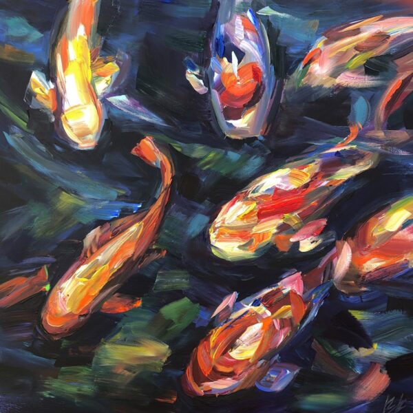 Koi Polloi by Brooke Borcherding — Oil on Canvas — JG Art Gallery