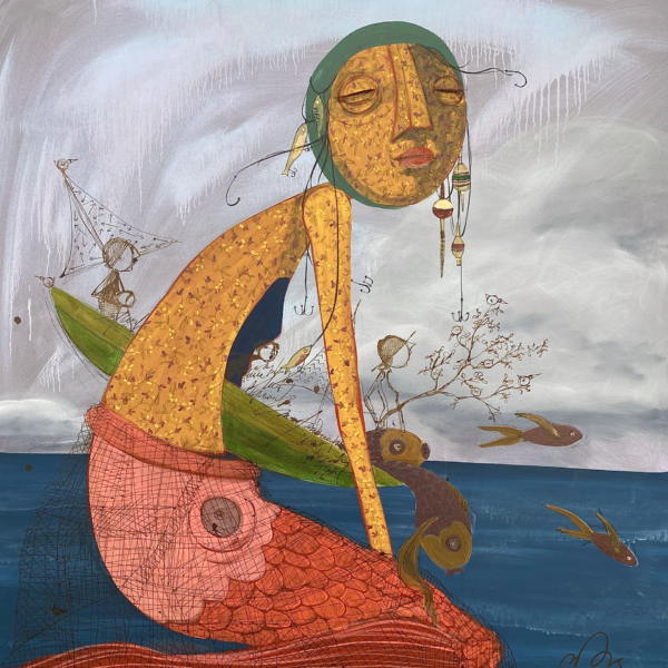 Unfathomed by Denise Duong — Mixed Media on Canvas — JG Art Gallery