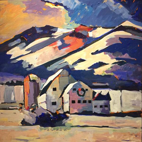 McPolin Barn in the Winter by Carol Wade — Oil on Canvas — JG Art Gallery