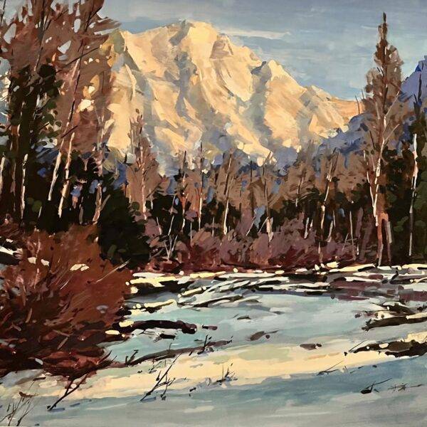 Cascade Snowfall  16x22 Gouache   1935c23 — JG Art Gallery