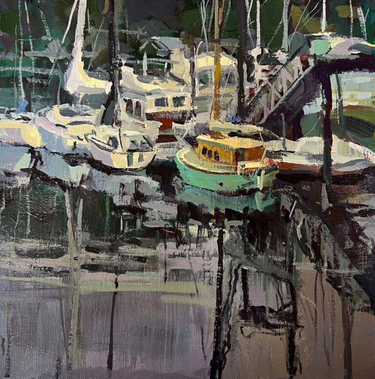 Docked At Eagle Harbor by Jane Wallis