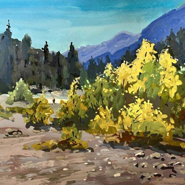 Fishing The Cle Elum River 7x11 — JG Art Gallery