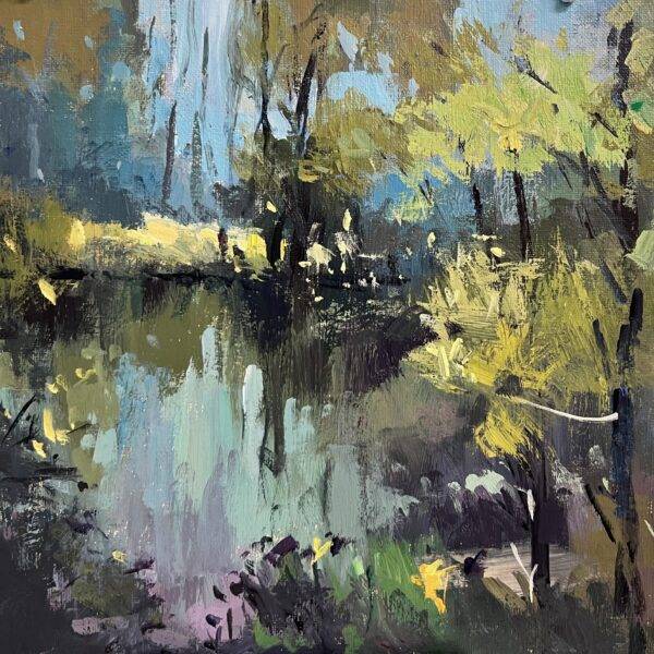 Lower Pond At Bloedel Reserve   10 X10   Acrylic   550 24 — JG Art Gallery