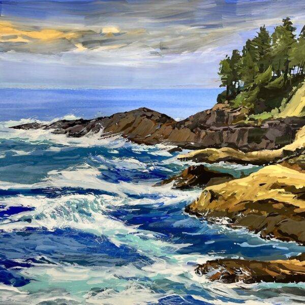 The Wind Is Rising. 14x18 Gouache $1380 Cole — JG Art Gallery