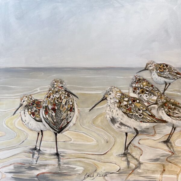 Sandpipers by Britt Freda — Oil on Canvas — JG Art Gallery